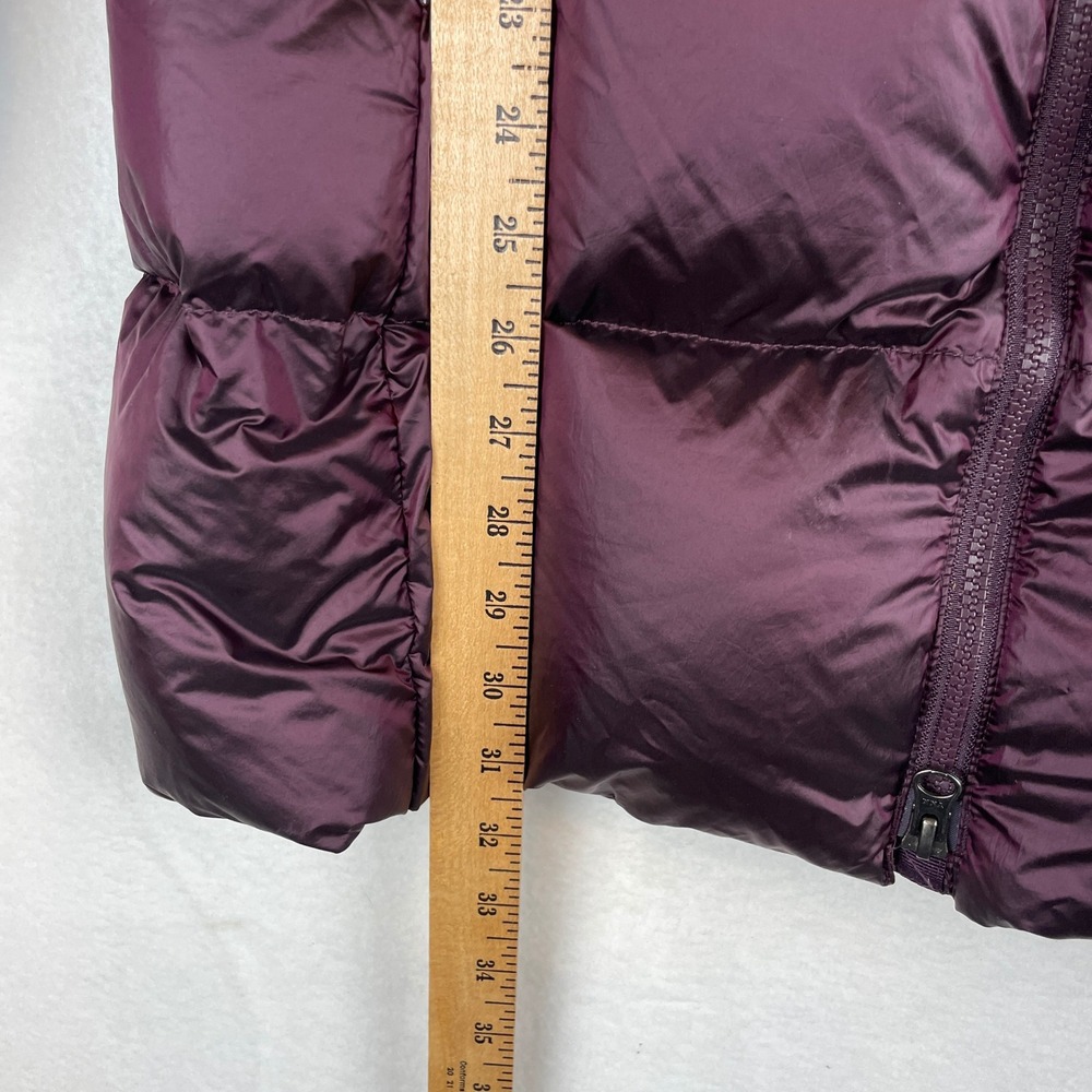 Eddie Bauer Luna Peak Down Parka Womens Small Plum Purple Puffer Jacket 550 Fill - Picture 6 of 7